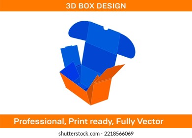 Mailer Indestructo Corrugated Shipping Box dieline template and 3D box, and resizable