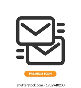 mailin icon pack isolated on white background. for your web site design, logo, app, UI. Vector graphics illustration and editable stroke. EPS 10.