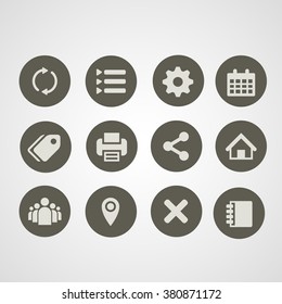 Mailing, application, social networking, web design icons