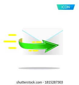Mailing icon isolated on white background.