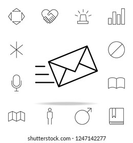 mailing icon. Minimal Universal Theme icons universal set for web and mobile