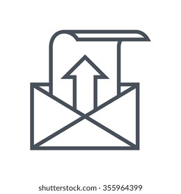 Mailing icon suitable for info graphics, websites and print media and  interfaces. Line vector icon.