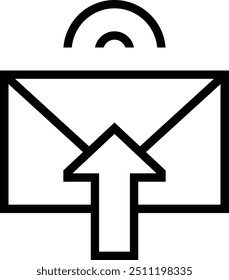 mailing icon. Thin linear style design isolated on white background