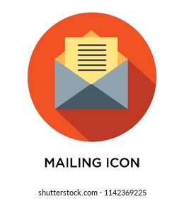 Mailing icon vector isolated on white background for your web and mobile app design, Mailing logo concept
