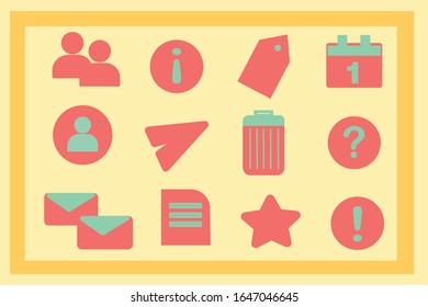 Mailing Icons Logo Design, Simple design, fun looking, simple color.