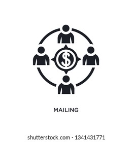 mailing isolated icon. simple element illustration from crowdfunding concept icons. mailing editable logo sign symbol design on white background. can be use for web and mobile