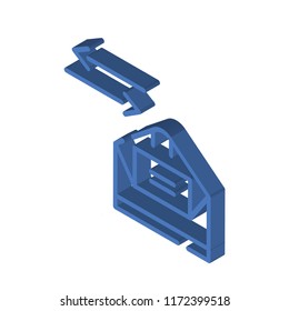 Mailing isometric left top view 3D icon