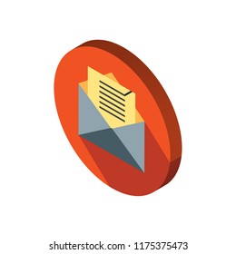 Mailing isometric left top view 3D icon