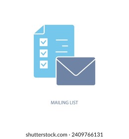 mailing list concept line icon. Simple element illustration. mailing list concept outline symbol design.