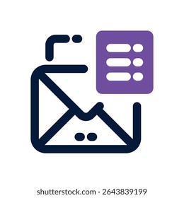 mailing list duotone icon. Sleek and modern vector icon for websites, mobile apps, marketing materials, and corporate design. Fully scalable and ready to use.