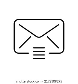 icono de trazo editable de lista de correo, icono de trazo inteligente