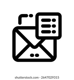 mailing list line icon. Clean and minimalist vector icon for websites, mobile apps, presentations, and logos. Fully scalable and customizable for any project.