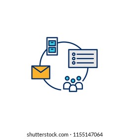 mailing list storage vector icon illustration