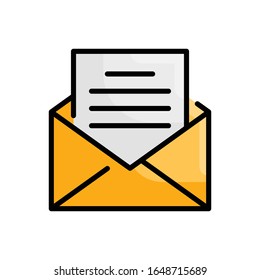 Icono de esquema rellenado por correo.ilustración vectorial. EPS 10