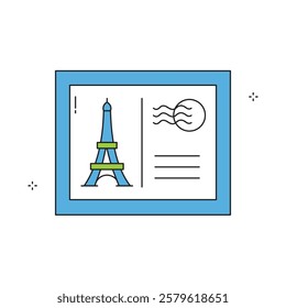 Mailing Postcard Vector Illustration Icon Design