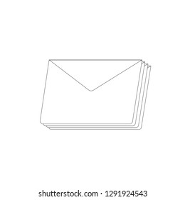 Mailing service line icon