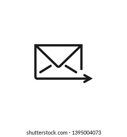 Mailing service line icon. Post, email, sms. Mailing concept. Vector illustration can be used for topics like internet, application, communication