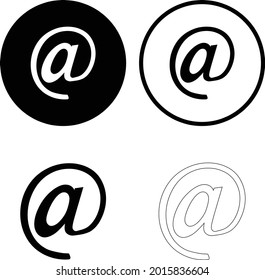 Mailingset-Symbol einzeln auf weißem Hintergrund
