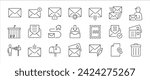 Mailing thin line icons. For website marketing design, logo, app, template, ui, etc. Vector illustration.