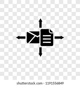 Mailing vector icon isolated on transparent background, Mailing transparency logo concept