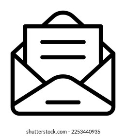 Diseño de iconos de línea de vector de correo