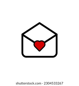 Mail-Love icon simple vector perfect illustration