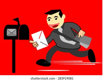 mailman, cartoon