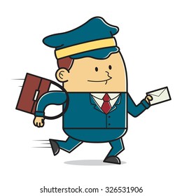 Mailman delivering mail