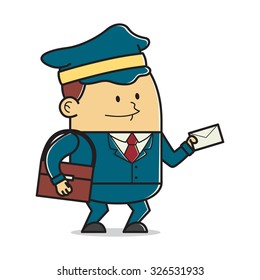 Mailman Delivering Mail Stock Vector (Royalty Free) 326531933 ...