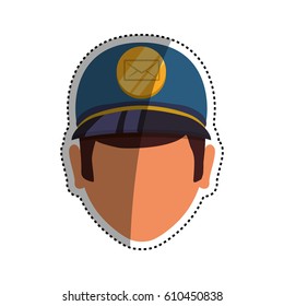 Mailman delivery service icon vector illustration graphic design