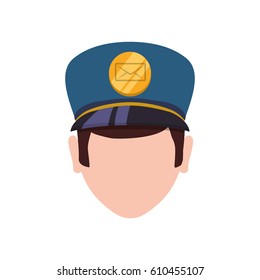 Mailman delivery service icon vector illustration graphic design