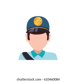 Mailman delivery service icon vector illustration graphic design