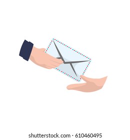Mailman delivery service icon vector illustration graphic design