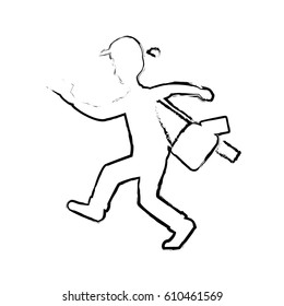 Mailman delivery service icon vector illustration graphic design