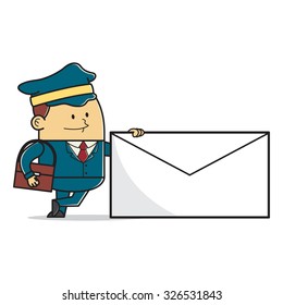 Mailman holding mail