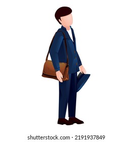 Mailman icon cartoon vector. Mail post. Letter job