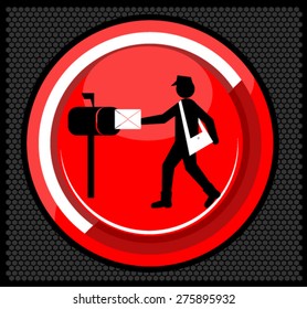 mailman, icon vector