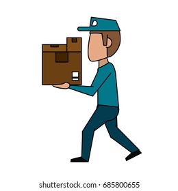 mailman with package icon image 