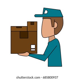 mailman with package icon image 