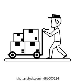 mailman with package icon image 