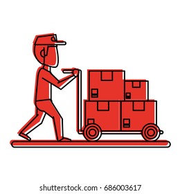 mailman with package icon image 