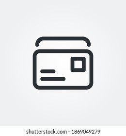 vector de icono de correo aislado con estilo de línea y color negro, ilustración de símbolo perfecto de píxel