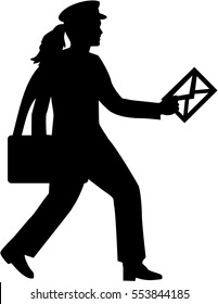 Mailwoman with letter