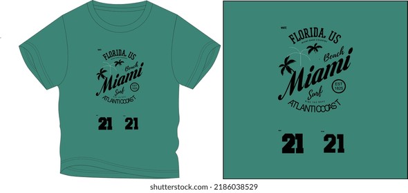 Maime beach \t shirt graphic design vector illustration 
