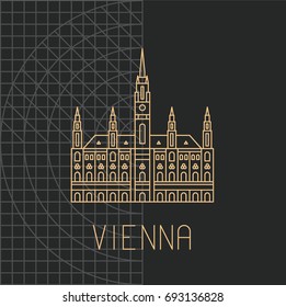 The main architectural symbol of Austria. Abstract sight illustration.