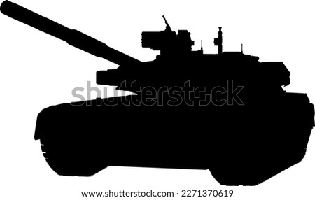 Main battle tank silhouette.
Vector illustration of battle tank.
Military illustrations in vector. 