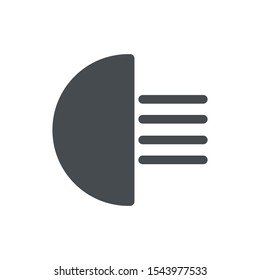 Main beam icon isolated on white background. Car light symbol modern, simple, vector, icon for website design, mobile app, ui. Vector Illustration