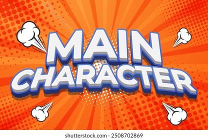Main Character 3D Text Effect