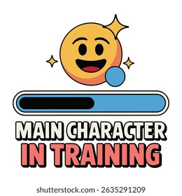 Main Character In Training Loading Bar T Shirt Design