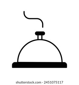 main course icon with white background vector stock illustration